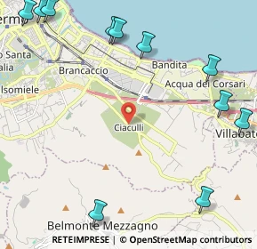 Mappa 90124 Ciaculli PA, Italia (3.53727)