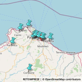 Mappa Via Guglielmini, 90121 Palermo PA, Italia (11.7425)