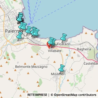 Mappa Via Guglielmini, 90121 Palermo PA, Italia (5.33167)