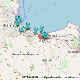 Mappa Via Guglielmini, 90121 Palermo PA, Italia (3.53273)