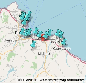 Mappa Via Diodoro Siculo, 90039 Villabate PA, Italia (7.7105)