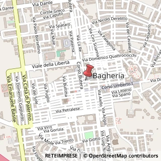 Mappa Piazza San Sepolcro, 104, 90011 Bagheria, Palermo (Sicilia)