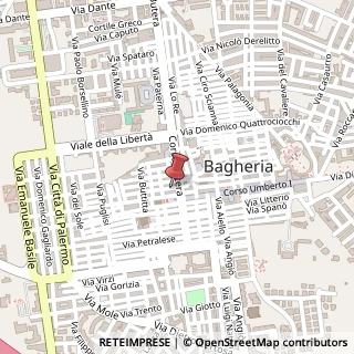 Mappa Via Sciortino, 9, 90011 Bagheria, Palermo (Sicilia)