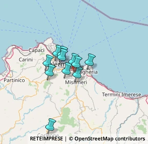 Mappa Via Tenente Ferrito, 90039 Villabate PA, Italia (9.34545)