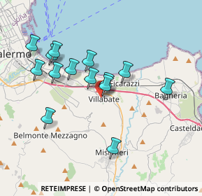 Mappa Via Tenente Ferrito, 90039 Villabate PA, Italia (3.85214)