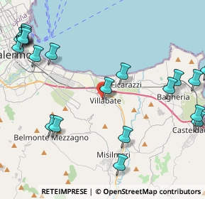 Mappa Via Tenente Ferrito, 90039 Villabate PA, Italia (6.4695)