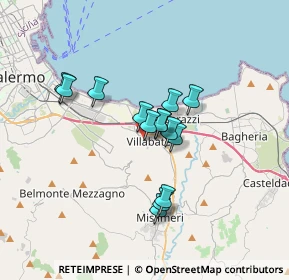 Mappa Via Tenente Ferrito, 90039 Villabate PA, Italia (2.80143)