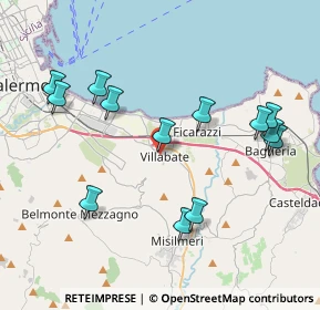 Mappa Via Tenente Ferrito, 90039 Villabate PA, Italia (4.68077)