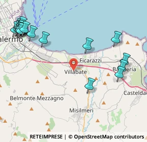 Mappa Via Tenente Ferrito, 90039 Villabate PA, Italia (6.5995)