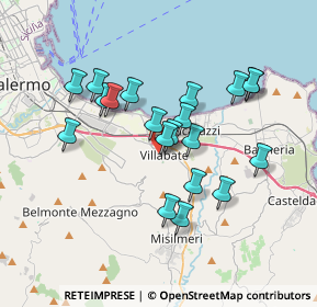 Mappa Via San Pietro, 90039 Villabate PA, Italia (3.5135)