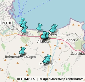 Mappa Via Municipio, 90039 Villabate PA, Italia (3.08684)