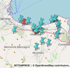 Mappa Via Municipio, 90039 Villabate PA, Italia (3.6125)