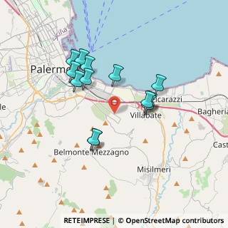 Mappa Via Conte Federico a Brancaccio, 90124 Palermo PA, Italia (3.58923)