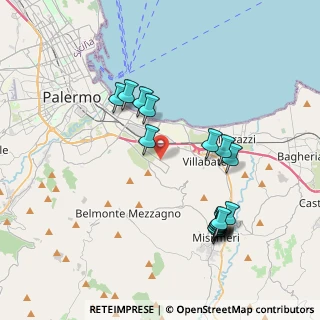 Mappa Via Conte Federico a Brancaccio, 90124 Palermo PA, Italia (4.45688)