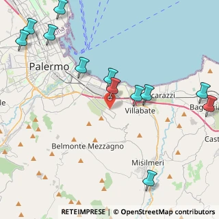 Mappa Via Conte Federico a Brancaccio, 90124 Palermo PA, Italia (5.98833)