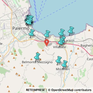 Mappa Via Conte Federico a Brancaccio, 90124 Palermo PA, Italia (4.9525)