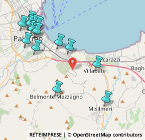 Mappa Via Conte Federico, 90121 Palermo PA, Italia (5.5975)