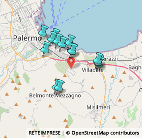 Mappa Via Conte Federico, 90121 Palermo PA, Italia (3.09571)