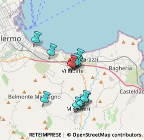 Mappa 306 Ingresso in Via Archimede 2 di fronte, 90039 Villabate PA, Italia (3.10692)