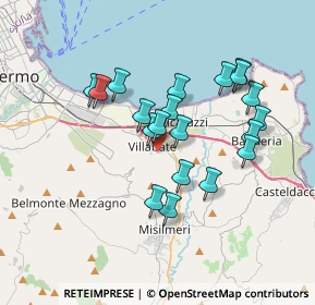 Mappa Via Quarto, 90039 Villabate PA, Italia (3.482)