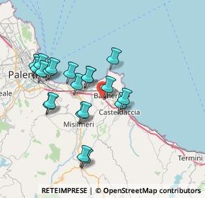 Mappa Via V.53, 90126 Palermo PA, Italia (7.7085)