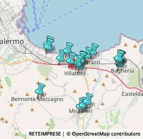 Mappa Via Giuseppe Giusti, 90039 Villabate PA, Italia (3.3945)