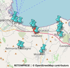 Mappa Via Giuseppe Giusti, 90039 Villabate PA, Italia (4.70833)