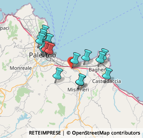 Mappa Via Michele Reina, 90039 Villabate PA, Italia (6.89167)