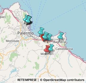 Mappa Via Michele Reina, 90039 Villabate PA, Italia (6.08923)