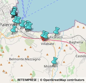 Mappa Via Michele Reina, 90039 Villabate PA, Italia (5.37278)