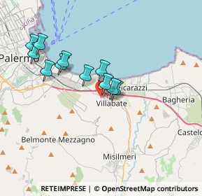 Mappa Via Michele Reina, 90039 Villabate PA, Italia (3.54)