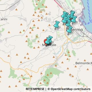 Mappa Via B. Manfredi, 90046 Monreale PA, Italia (4.93714)