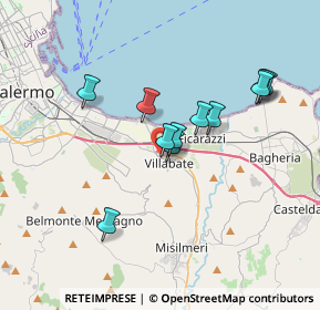 Mappa Via Raffaello, 90039 Villabate PA, Italia (3.33727)