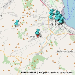 Mappa Via Fecatello Pantuso, 90046 Monreale PA, Italia (5.907)