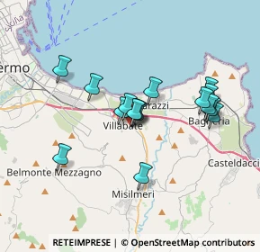 Mappa Via M.lo Buonarroti, 90039 Villabate PA, Italia (3.29375)