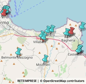 Mappa Via Ruggero Settimo, 90039 Villabate PA, Italia (6.1365)