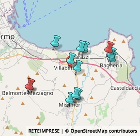 Mappa Via Ruggero Settimo, 90039 Villabate PA, Italia (3.75692)