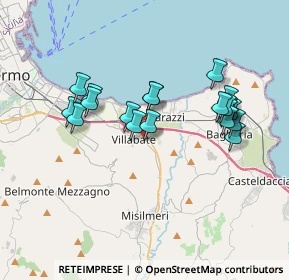 Mappa Via Ruggero Settimo, 90039 Villabate PA, Italia (3.754)