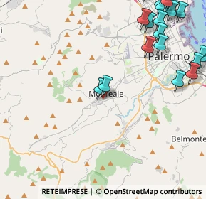 Mappa Via Ignazio Florio, 90046 Monreale PA, Italia (6.877)