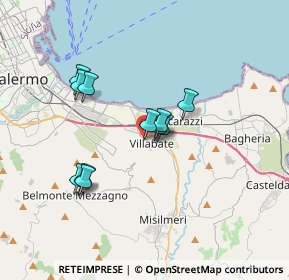 Mappa Via Giovanni Pascoli, 90039 Villabate PA, Italia (3.12909)