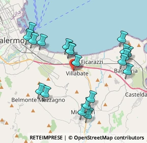 Mappa Via Giovanni Pascoli, 90039 Villabate PA, Italia (4.866)