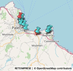 Mappa Via Wolfgang Amadeus Mozart, 90039 Villabate PA, Italia (7.66895)