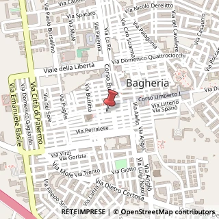 Mappa Via Senatore Durante, 10, 90011 Bagheria, Palermo (Sicilia)