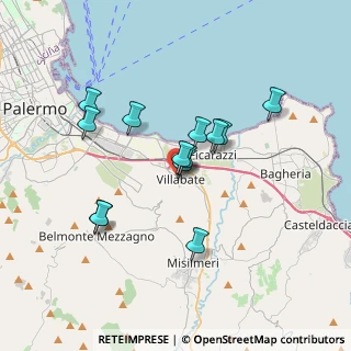 Mappa Via Bentivegna, 90039 Villabate PA, Italia (3.32077)