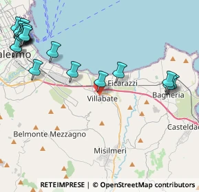 Mappa Via Bentivegna, 90039 Villabate PA, Italia (6.6755)