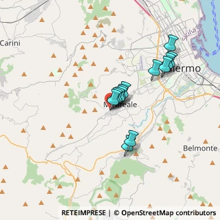 Mappa Via del Monte, 90046 Monreale PA, Italia (3.03923)