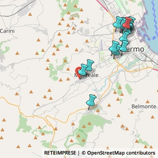 Mappa Via del Monte, 90046 Monreale PA, Italia (6.01875)