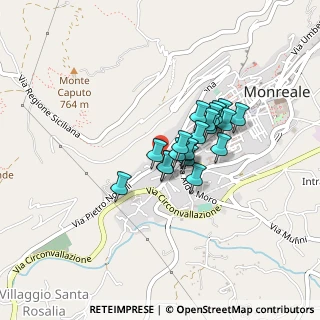 Mappa Via del Monte, 90046 Monreale PA, Italia (0.3095)