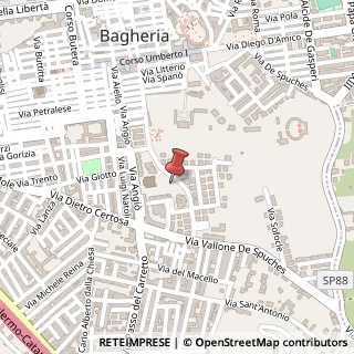 Mappa Via Falcone - Morvillo, 66, 90011 Bagheria, Palermo (Sicilia)
