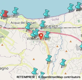 Mappa Via del Progresso, 90039 Villabate PA, Italia (3.3655)